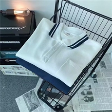 Polo衫卫衣男女同款常规长袖螺纹撞色翻领卫衣百搭长T恤PL332P28，男装T恤，星座1013-5