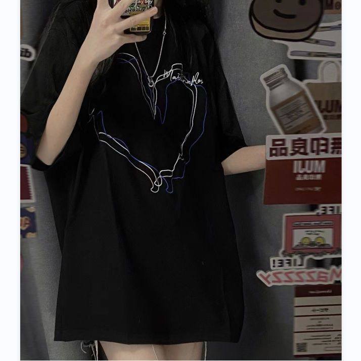 T0627-P25心跳爱心纯棉印花短袖宽松版情侣男女同款上衣,男装T恤,星座617A-2