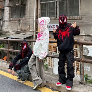 网图有货 美式高街拉链开衫蜘蛛侠连帽卫衣外套男 C36-P60图片