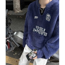 秋季新款港风美式ins潮牌仿貂绒高质量套头圆领毛衣男MY1504-P58，男装针织衫/毛衣，星座313A(原308A-2)