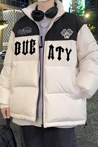 港风 23冬季时尚百搭宽松字母印花潮流棉服外套TPMY6258TP85控138图片