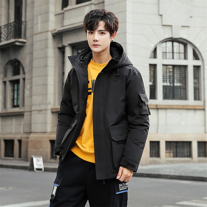 现货跑量短款情侣学生外穿外套连帽日系羽绒服1908-P80,男装羽绒服,星座1602（原101B）