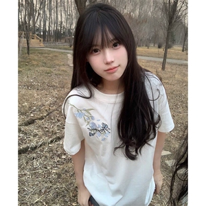 万针全刺绣解构设计260克重磅双纱纯棉高品质美式高街短袖T恤特35图片