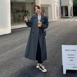 【新款 现货】2022秋高品质过膝风衣251-610-P155-218图片