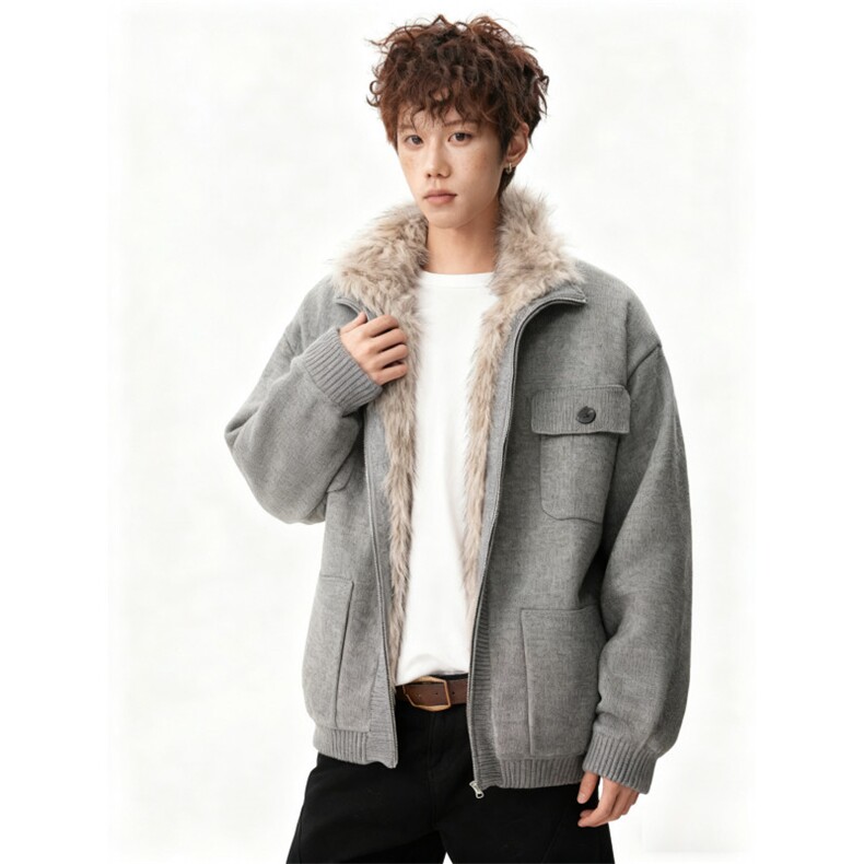 高品质现货】加厚针织衫外套座山雕棉衣保暖棉服w8809加毛-特P120,男装针织衫/毛衣,星座1212