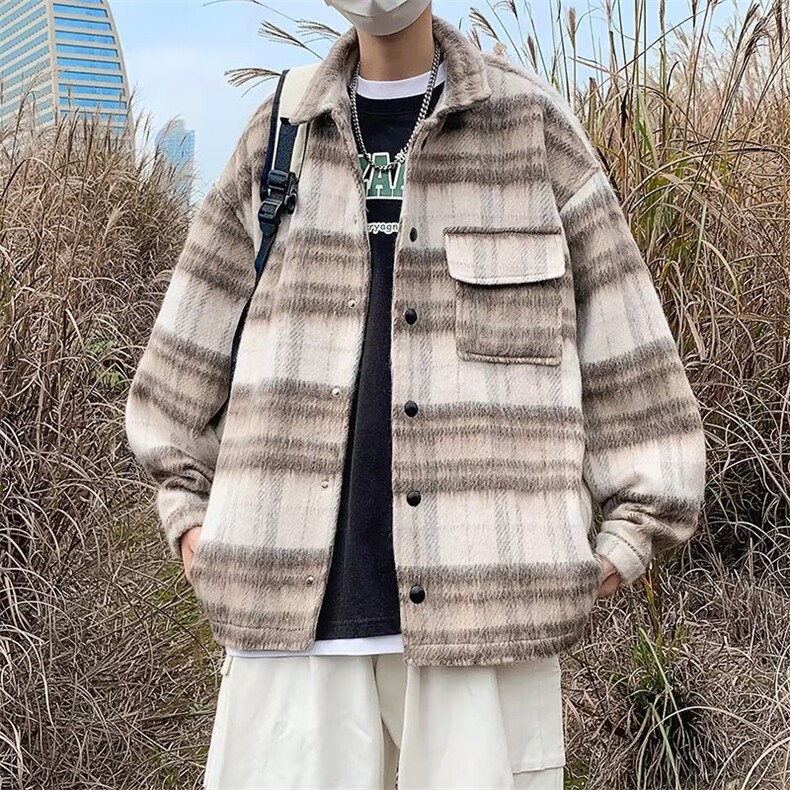原宿青春流行日常长袖夹克标准翻领单排扣F56P68,男装夹克,星座1116-2