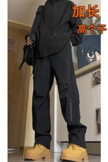 春季加长版高个子冲锋裤男户外登山裤115CM直筒美式188工装KZ019，男装休闲裤，电商B312