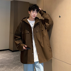 港风连帽工装夹克男 上衣外套JK762 P80图片