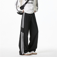 夏季新款潮流条纹设计宽松透气休闲冰丝裤B315-K25697-特p30控58，男装休闲裤，电商B315