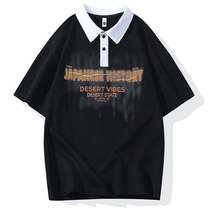 25061-特P40夏季休闲时尚T恤男短袖打底衫学生宽松翻领短袖POLO衫图片