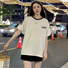 200克宽松圆领三条杠短袖T恤棉情侣团队服班服定制潮男女V4，男装T恤，星座115A-3