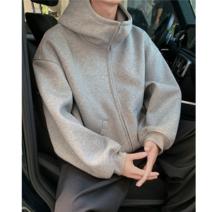 春装 500克大廓型情侣连帽卫衣oversisz厚拉链外套男女 H1008 P88图片