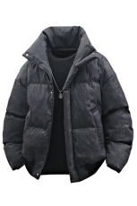 高街复古做旧冬装立领棉服男女棉衣外套光板面包服HZ8819-P88，男装棉衣，星座610B-1