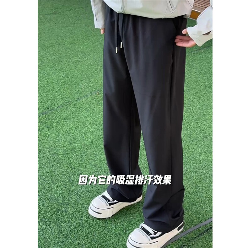 弯刀休闲裤bootcu城市户外防晒裤肌理感宽松基础直筒长裤P28图片