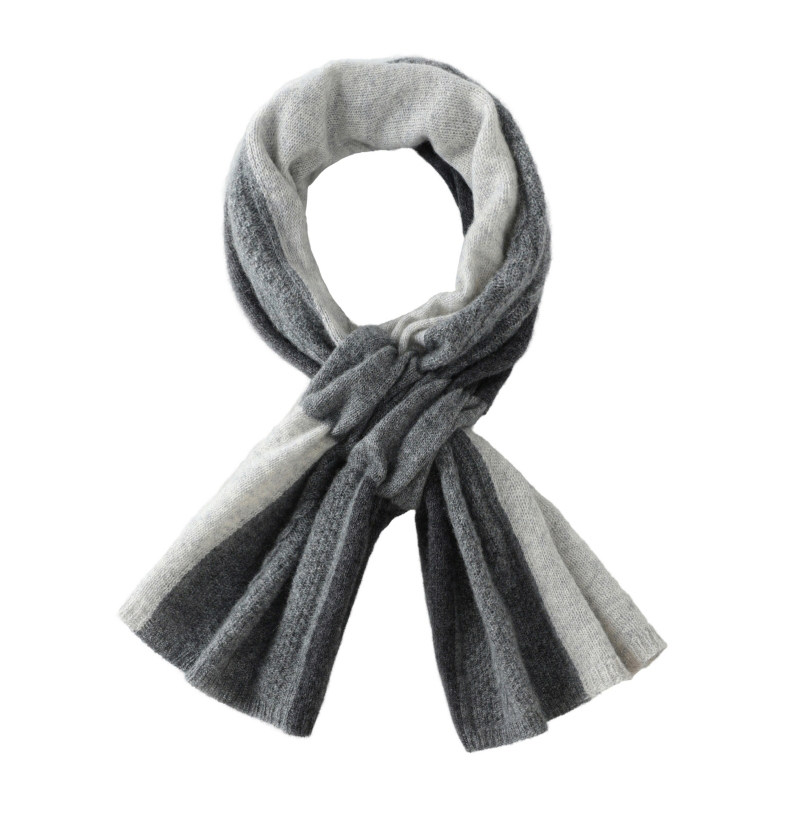 2025年秋季时尚百搭通勤简约休闲七针扭花围巾，围巾，朝思纯山羊绒