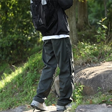 冲锋休闲裤男韩版潮流高街帅气2024秋冬新款ins宽松长裤K4562-P46，男装休闲裤，星座412-3