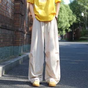 糖果色多巴胺条纹阔腿褶皱休闲裤 A429-YK306-特批45 现货3000件图片