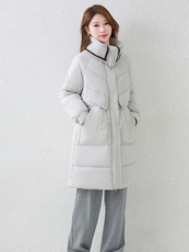 羽绒棉服女中长款2025冬季新款韩版收腰显瘦减龄时尚加厚外套棉袄，女装棉衣/棉服，琦鑫阁（原依鑫阁）