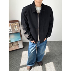 美式翻领帆布夹克外套男宽松工装棒球服宽松休闲上衣JK023-P90，男装夹克，星座308B-2