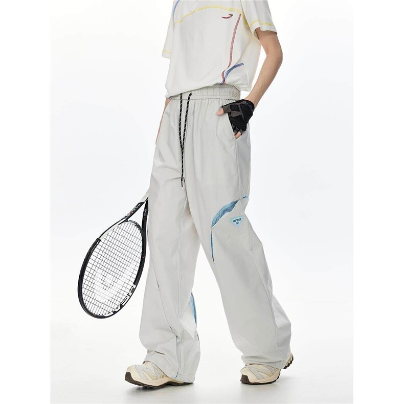 夏季个性透气孔冲锋裤休闲裤男设计感长裤子K9800/P4568，男装休闲裤，电商D202-1