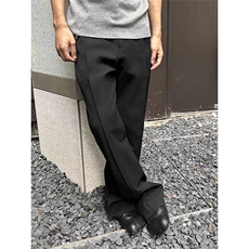 美式cleanfit立褶微喇西裤男女显高显瘦直筒垂坠感休闲裤K319-P45，男装休闲裤，星座1004-3