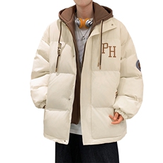冬季宽松/假两件休闲外套潮加厚棉衣XZ102B-1M2681-P125，男装棉衣，星座102B-1