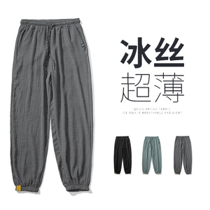 季薄款透气休闲宽松户外美式高街速干冲锋冰丝裤潮K609p35图片