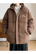 棉衣男冬季新款港风宽松连帽羽绒棉面包服学生棉服MF200-P69(现货，男装棉衣，星座214-3