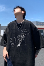 量大优供视频重磅麂皮绒短袖T恤男JPDX234-特P19，男装T恤，电商B367