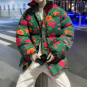 MY203男女休闲大码加厚保暖防寒棉衣外套东北大花风外衣棉袄