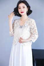 2023年蕾丝衫/雪纺衫开衫百搭性感气质年轻减龄，女装蕾丝衫/雪纺衫，婵米儿