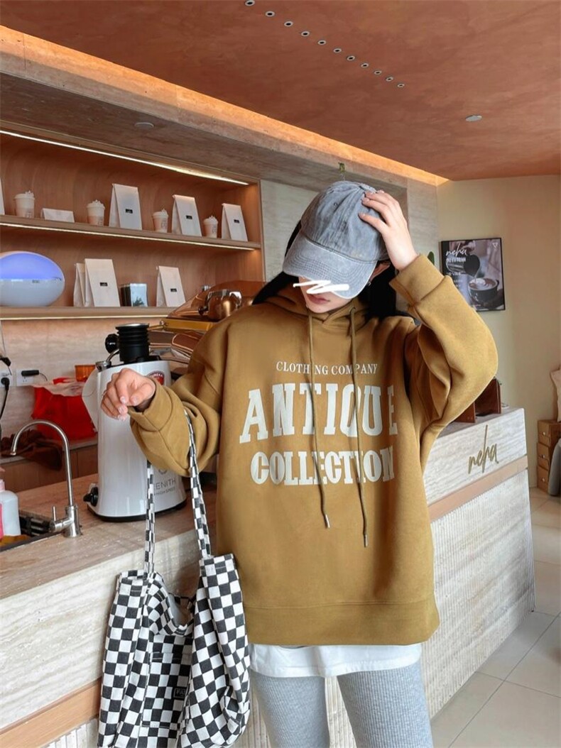 现货秋季新款高端戴帽卫衣，女装卫衣/绒衫，泽妤