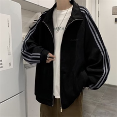 美式hiphop外套男高街vibe鹿皮绒飞行夹克春秋痞帅褂子W1411-p60，男装夹克，星座1008