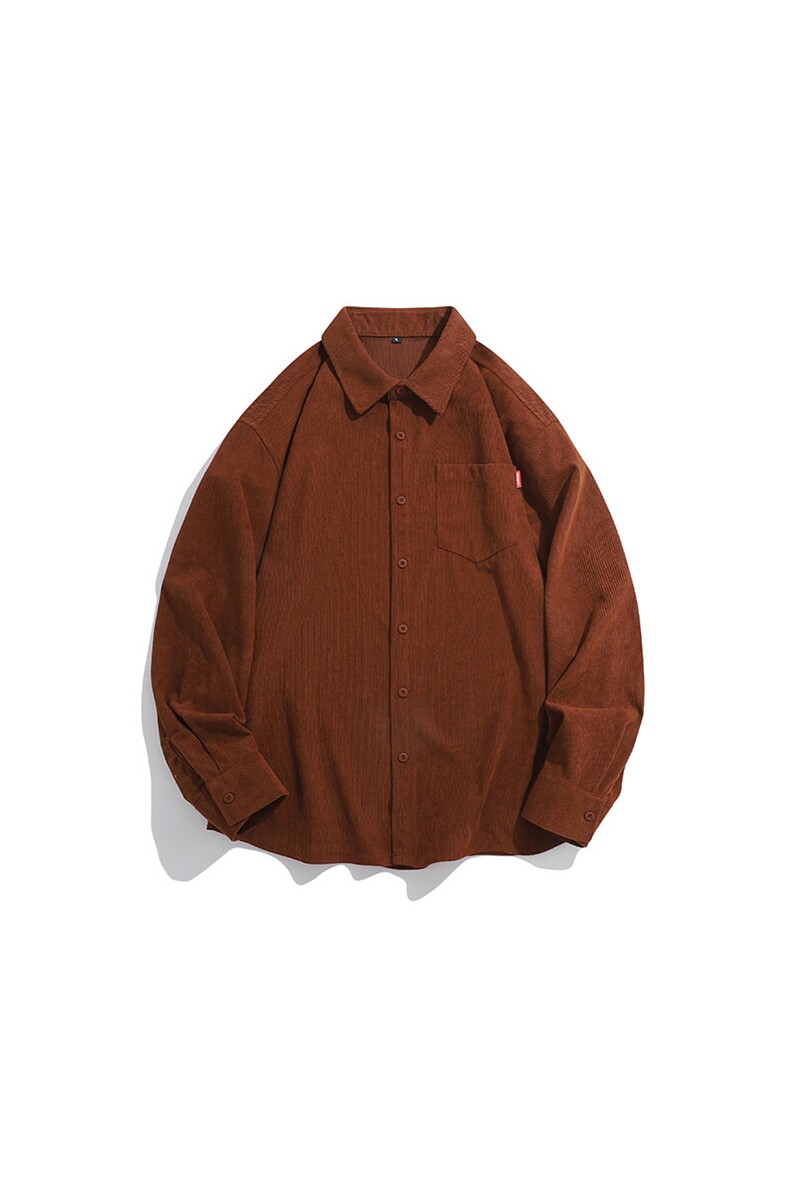 25年春季灯芯绒衬衫长袖大码宽松落肩现货DS-C323-1-2388-特批40,男装衬衫,电商C323-1