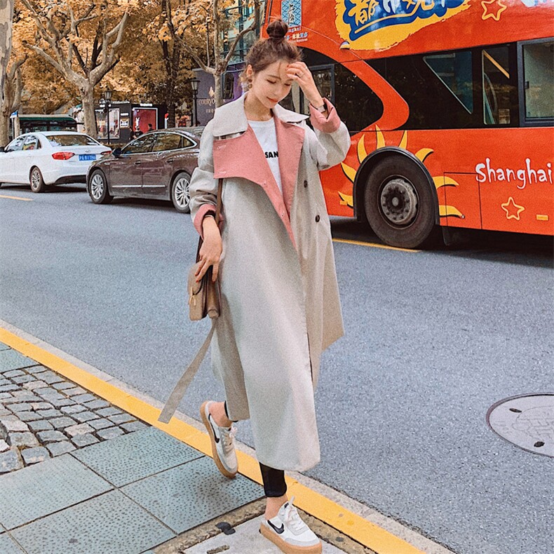 现货271-9725新款风衣过膝外套,女装风衣,浙宝271