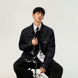 不褪色 2025新高品质牛仔夹克宽松韩版工装潮流水洗外套N101/P105,男装工装外套,星座202