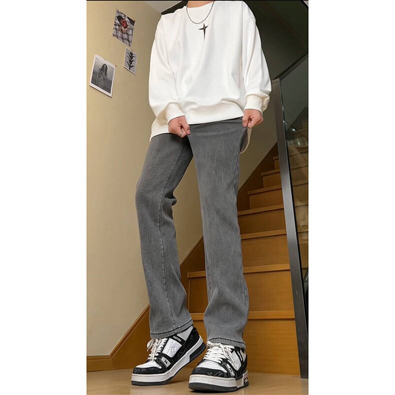 某音品质！加绒加厚牛仔裤修身显瘦视频切片常规55加绒65,男装牛仔裤,星座310A-4