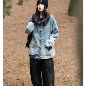 复古流行新中式风初早牛仔外套春秋季女2025新款上衣设计感小众