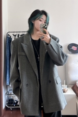 中长款呢子大衣男中性风2025秋冬季呢子外套女XZ514-2-24275-P98，女装短外套，星座514-2(原B239)