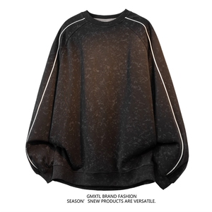 ！2025秋冬新款男士潮牌印花卫衣百搭长袖WY39特P35加绒45图片