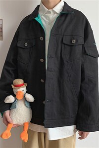JK959/P75春装新款撞色男士工装夹克日系男青少年大码宽松外套男，男装夹克，电商A141