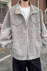 PY5071/P85秋装新款宽松皮衣皮夹克男休闲百搭潮流痞帅上衣外套，男装夹克，电商A141