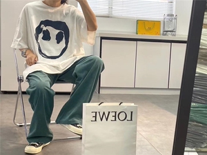 春季新款纯笑脸短袖T恤图片