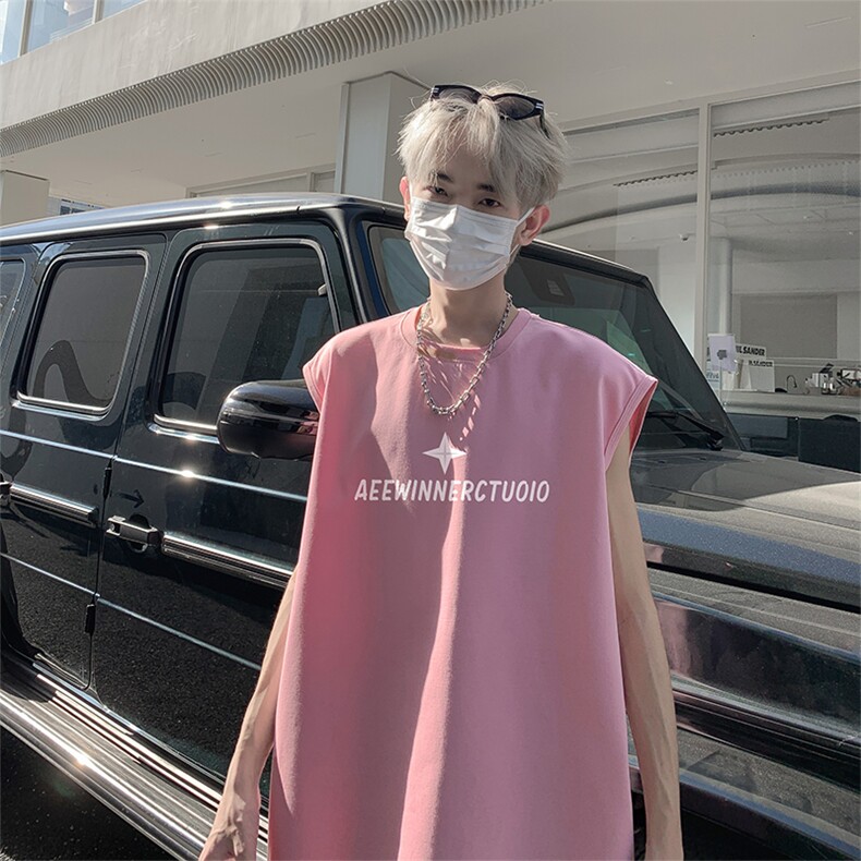 得物直播抖音品质纯棉重磅250克男无袖背心T恤T2513P25控39,男装背心/马甲,电商C408(原B339-1)