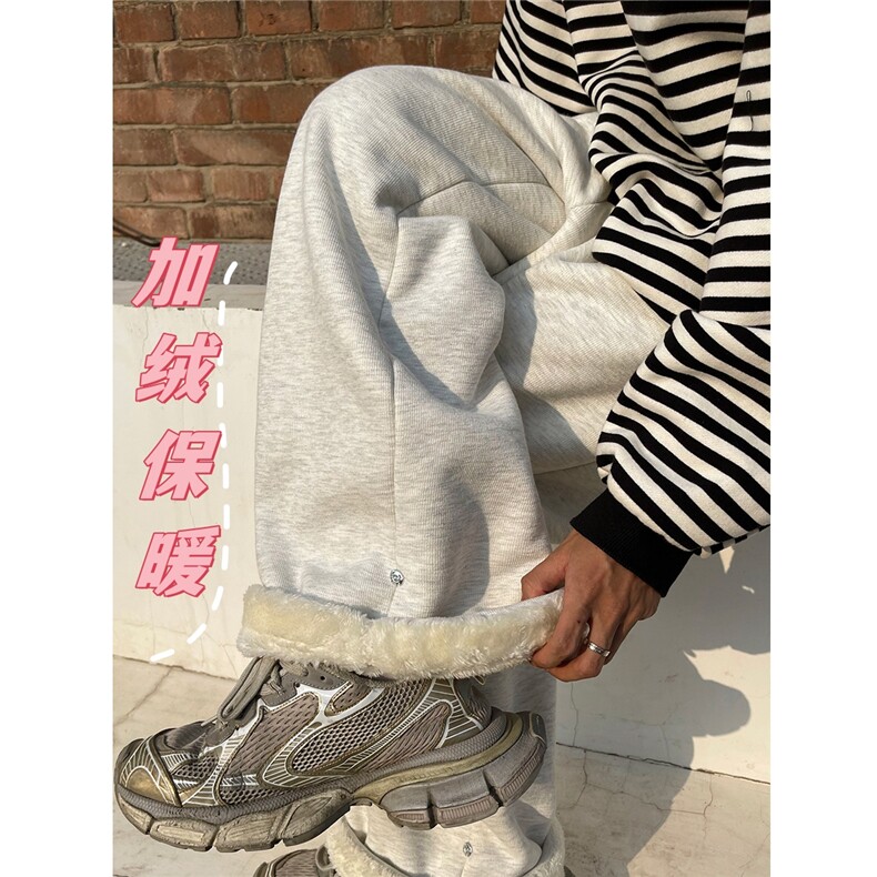 冬季保命神裤~加绒加厚保暖直筒裤休闲棉裤2XZ502-K777-P65控95，男装棉裤，星座502