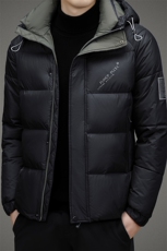 羽绒服男装中年连帽加厚保暖冬季上衣士商务休闲爸爸装白鸭绒外套，男装羽绒服，电商B212（原钱塘6029）