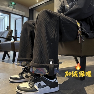 小熊卷边灯芯绒加绒加厚休闲裤 KK376 特P55图片