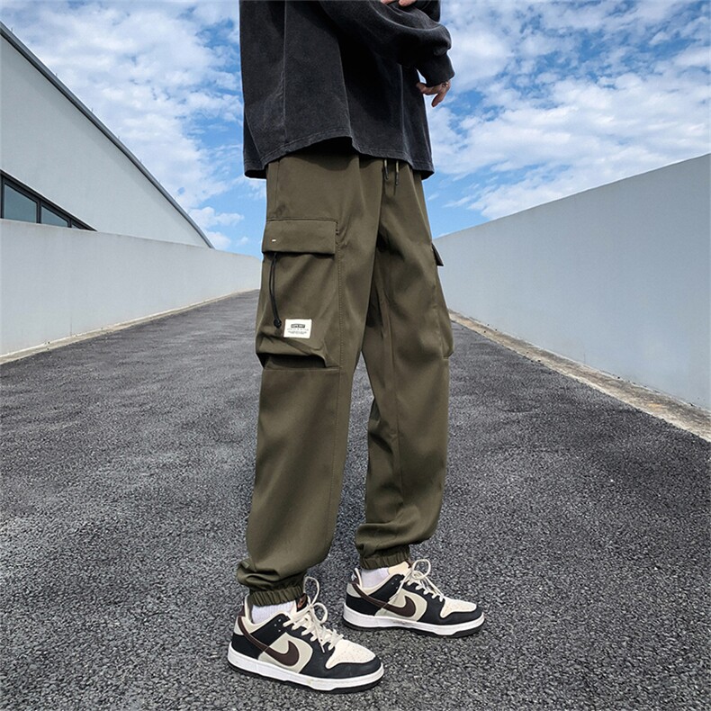 秋季新款港风卫裤休闲裤弹力束脚裤工装裤K8530-P55控89，男装休闲裤，星座717