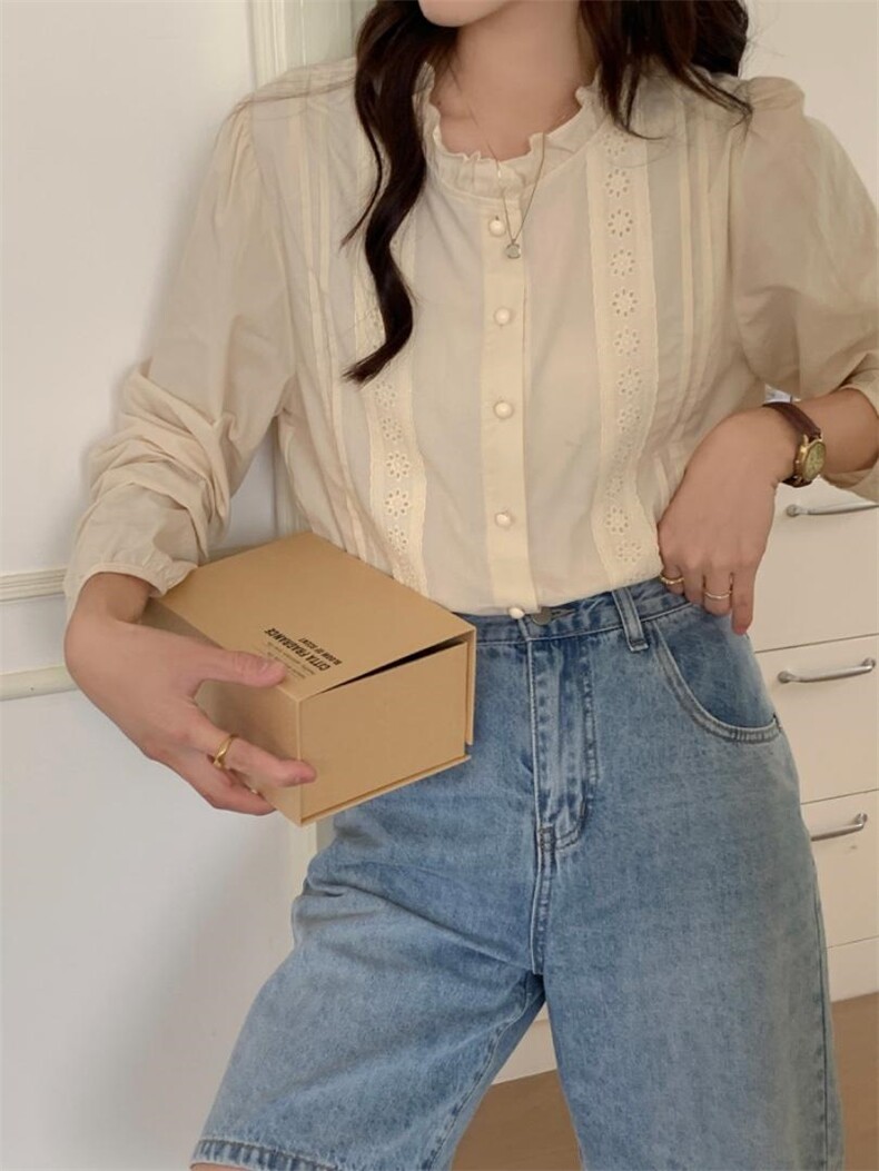 木耳边韩系立领小衫，其它，DAP