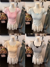 甜辣防晒衣女夏季纯欲风显瘦小众短款抹胸上衣叠穿两件套，女装背心吊带，梦白服饰厂